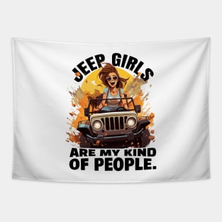 Jeep girls are my kind of people Tapestry