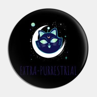 Extra Purrestrial Cat Moms and Dads Gift Pin