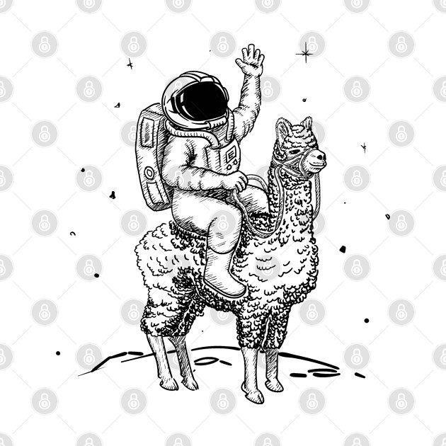 Astronaut exploring on llama. Perfect present for mom mother dad father friend him or her - Astronaut - Phone Case