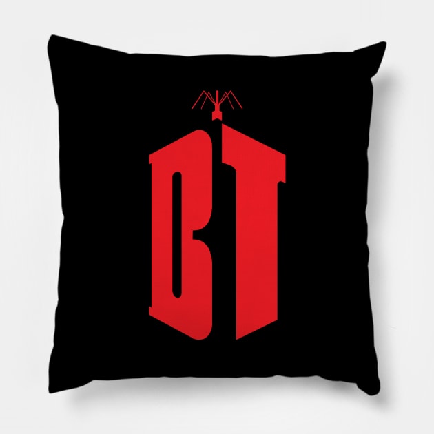 Most Excellent Time Portal (Black) Pillow by GloopTrekker