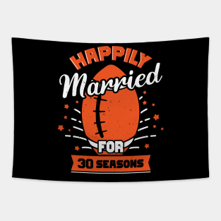 Married For 30 Years American Football Couple Gift Tapestry