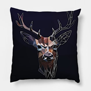 Low poly Deer Pillow