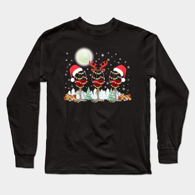 Three Glass Of Red Wine Santa Hat Christmas For Men Women T-Shirt Three Glass Of Red Wine Santa Hat Christmas For Men Women T-Shirt
