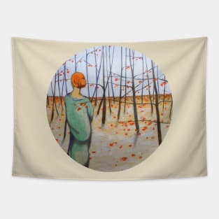 Winter woods Tapestry