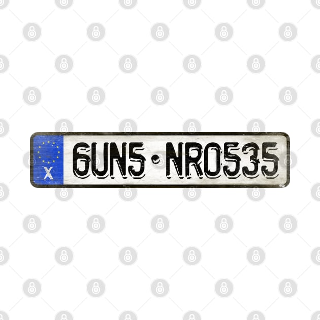 6UN5 NR0535 - License Plate by Girladies Artshop