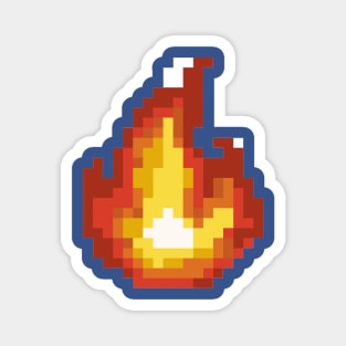 Pixel art - Flame blue version Magnet