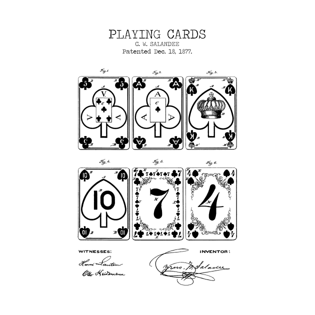 PLAYING CARDS patent bling art, by Dennson Creative