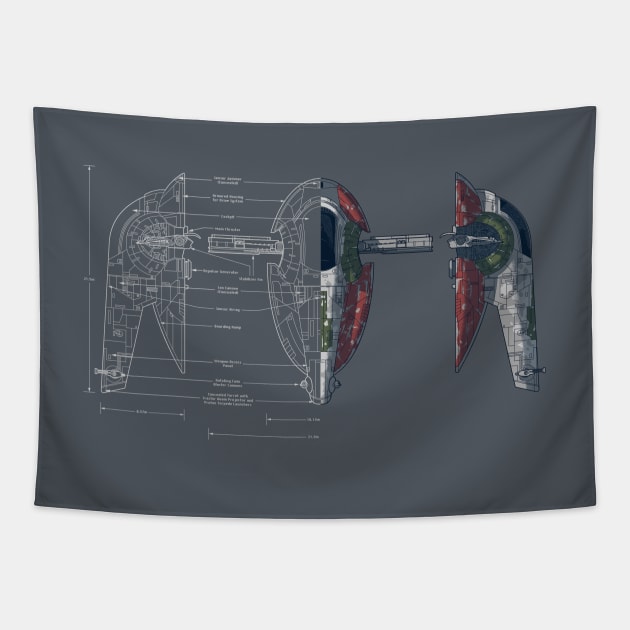 Slave I- Minimal Tapestry by Tim Anderson