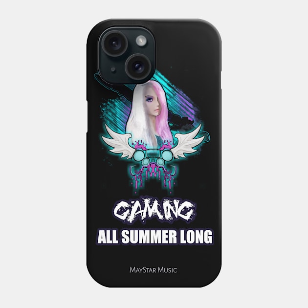 Gaming All Summer Long - Awesome Gaming Motivation - Cool Funny Saying Phone Case by MaystarUniverse