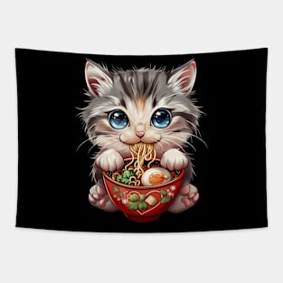 Cat Ramen Stories Tapestry