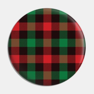 Plaid - Classic Colorful Graphic Stripes Pin