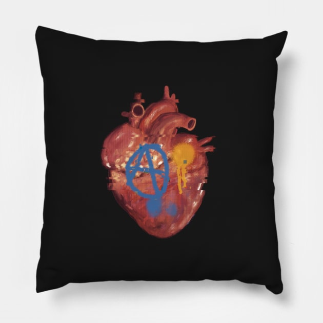 The graffiti heart Pillow by Nigh-designs