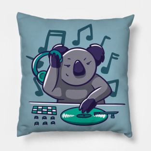 Cute Cartoon Koala DJ Pillow