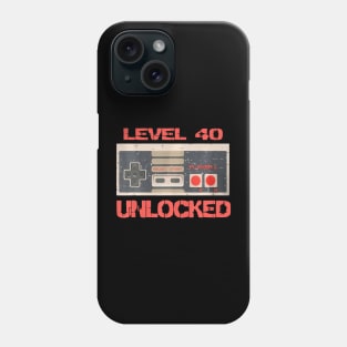 Level 40 Video 40th Birthday Phone Case