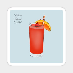 Alabama Slammer Cocktail Summer Drink Magnet