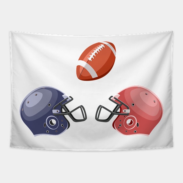 American football Tapestry by Maria Zavoychinskiy 