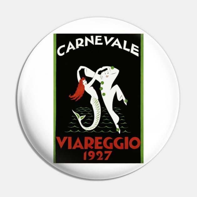 1927 Carnevale Viareggio (Tuscany, Italy)  - Vintage Poster Pin by Naves