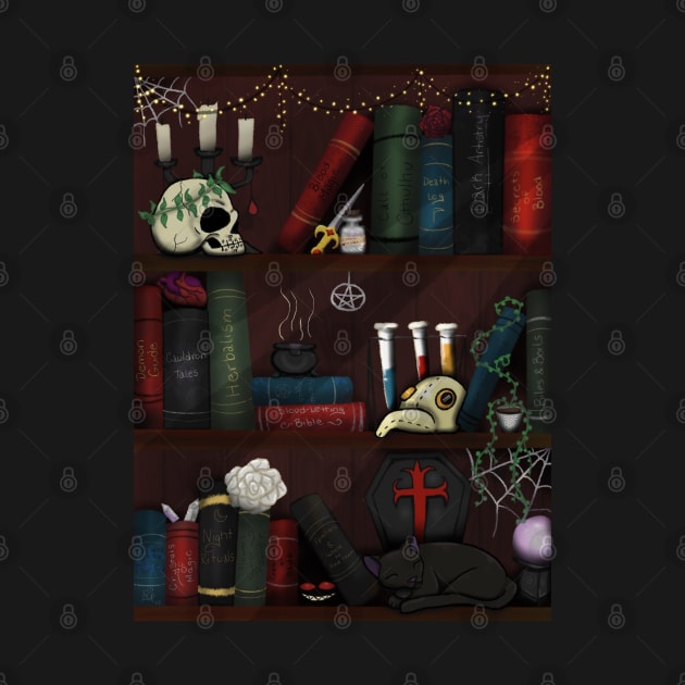 Bookshelf of WitchCraft and Oddities by ZombieCheshire