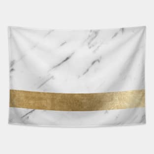 Arctic golden geometric marble Tapestry