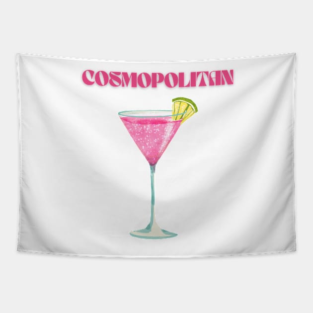 y2k cosmopolitan cocktail danish pastel Tapestry by madiwestdal