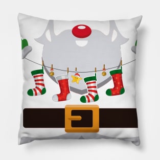 Engineer Claus Santa Christmas Costume Pajama Pillow