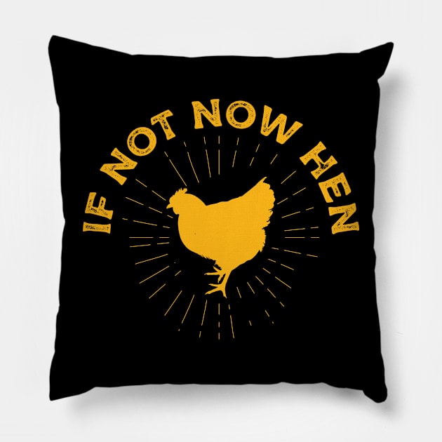 chicken dad joke Pillow by Shirts That Bangs