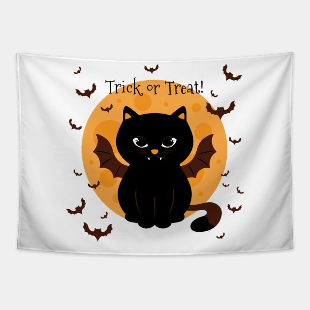 Cute Halloween Trick Or Treat Tapestry by MeksFashion