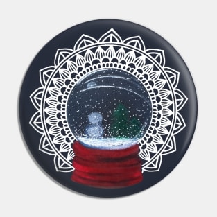 Mandala Snowball Pin