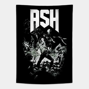 Ash Williams black and white Tapestry