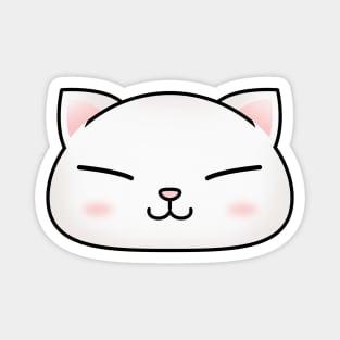 Cute White Cat Face Magnet