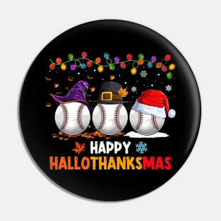 Baseball Costume Halloween Thanksgiving Christmas Happy Hallothanksmas Pin