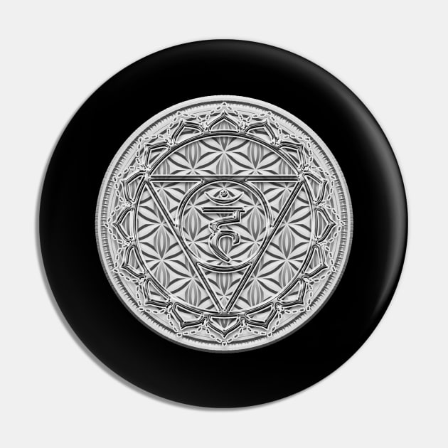 Flower Of Life Chakra Divine Geometry Spirituality Pin by Foxxy Merch