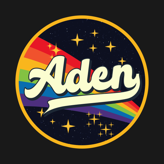 Aden // Rainbow In Space Vintage Style by LMW Art