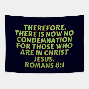 Bible Verse Romans 8:1 Tapestry