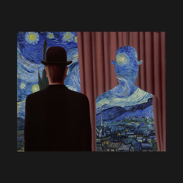 Magritte - Decalcomania / Van Gogh - Starry Night by Paskwaleeno