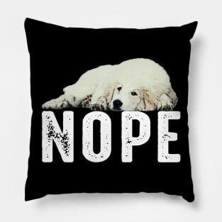 Urban Pyrenees Parade Tee Talk Triumph for Dog NOPE Enthusiasts Pillow