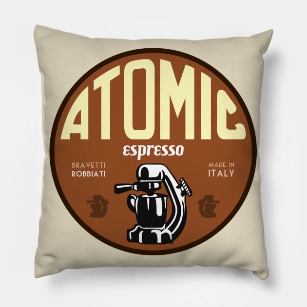 Atomic Espresso Pillow by Midcenturydave