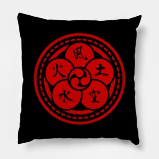 The Book of Five Rings (Crest) Miyamoto Musashi T-Shirt [ Red Edition ] Pillow