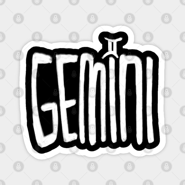 Gemini Birthday, Gemini Zodiac Sign, Gemini Magnet by badlydrawnbabe