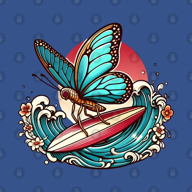 Surfing butterfly by Japanese Fever