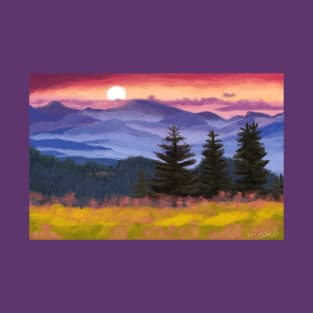 Mountainscape Digital Painting T-Shirt