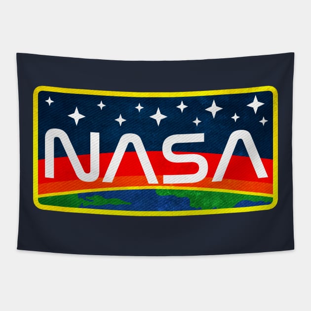 USA Space Agency Vintage Outer Space NASA Tapestry by TextTees