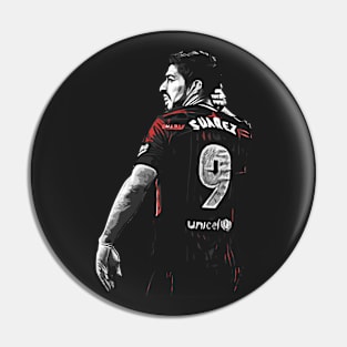 Luis Suarez Pop Art Pin