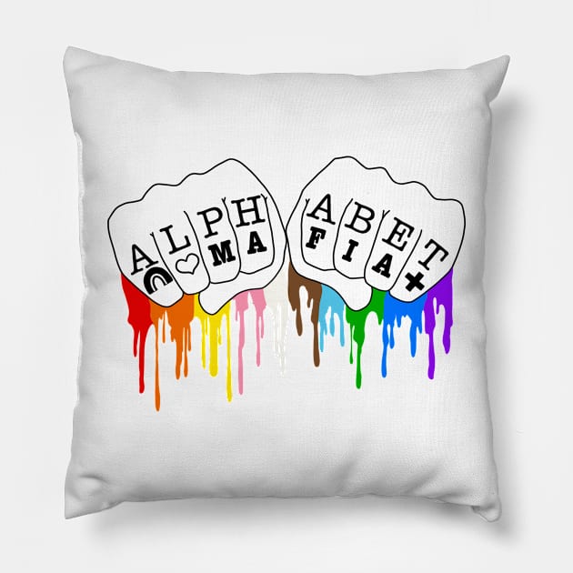 Alphabet Mafia 2 Pillow by Studio Lockhart