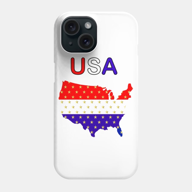 4TH OF JULY RED WHITE BLUE Phone Case by SartorisArt1