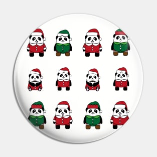 Christmas panda Pin