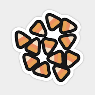 Muted Candy Corn Pattern Magnet