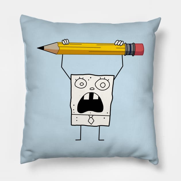 Doodlebob // Spongebob Squarepants Pillow by amandawagner