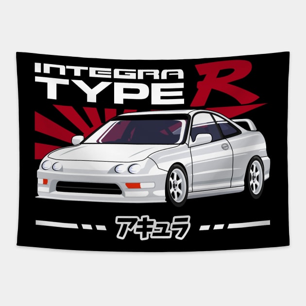 Acura Integra Type R JDM Club Tapestry by masjestudio