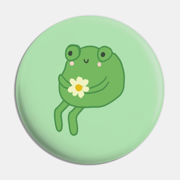 Frog Birthday Cake Meme - Cute Cottagecore Aesthetic Frog Toad Sitting with Flower Pin by Ministry Of Frogs
